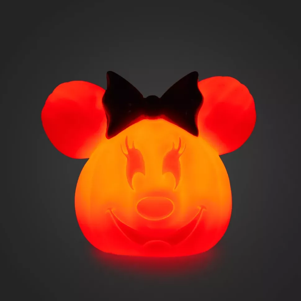 Petite citrouille creusée Minnie lumineuse