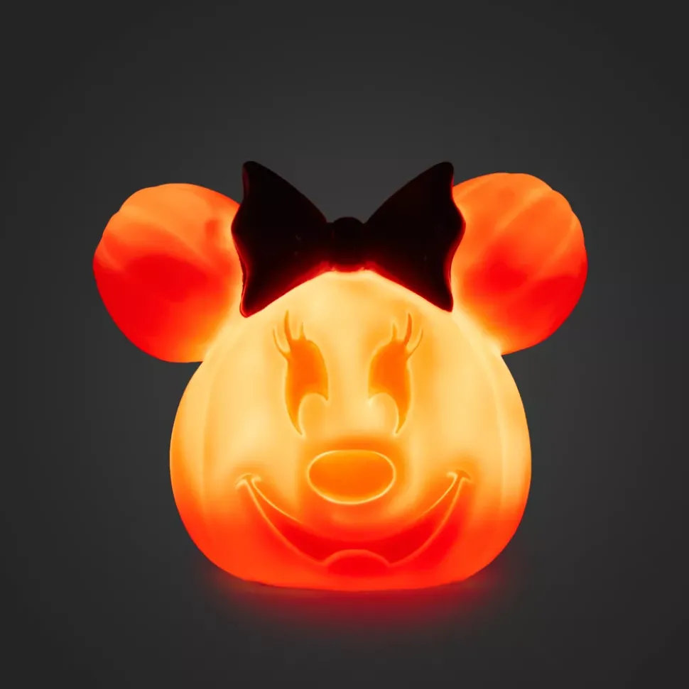 Petite citrouille creusée Minnie lumineuse