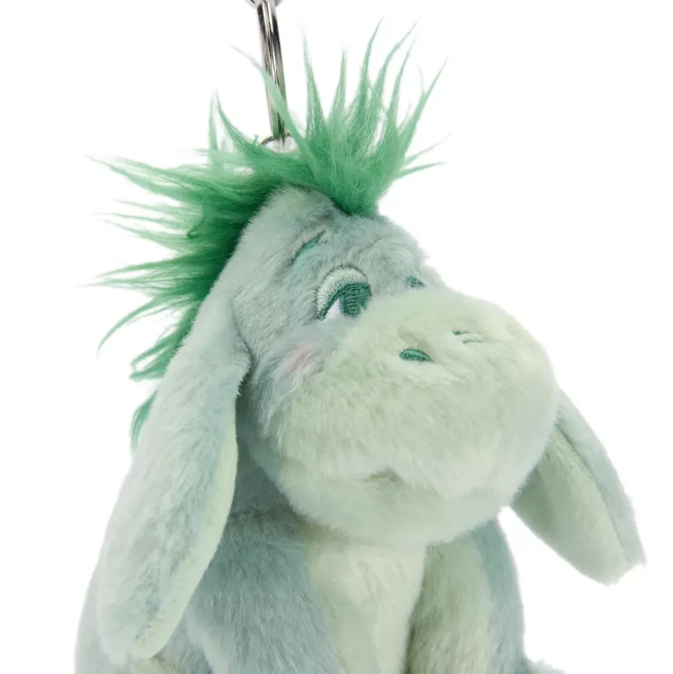 Porte-clés petite peluche Bourriquet verte, Winnie l'Ourson, 16 cm