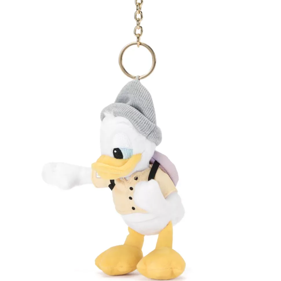 Porte-clés petite peluche Donald Duck au camping – 20 cm