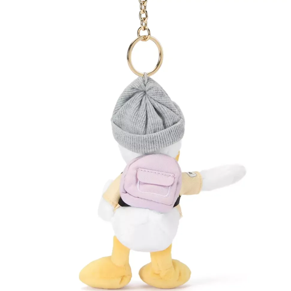 Porte-clés petite peluche Donald Duck au camping – 20 cm