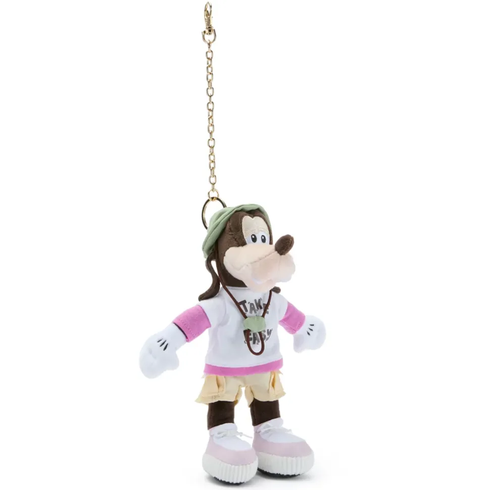 Porte-clés petite peluche Dingo au camping – 17 cm