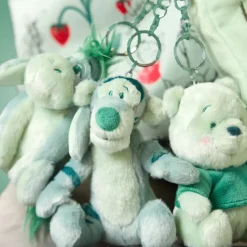 Porte-clés petite peluche Tigrou verte, Winnie l'Ourson, 18 cm