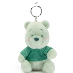Porte-clés petite peluche Winnie l'Ourson verte, 18 cm