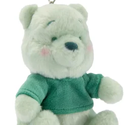 Porte-clés petite peluche Winnie l'Ourson verte, 18 cm