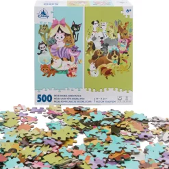 Puzzle 500 pièces double face Chats et chiens Disney
