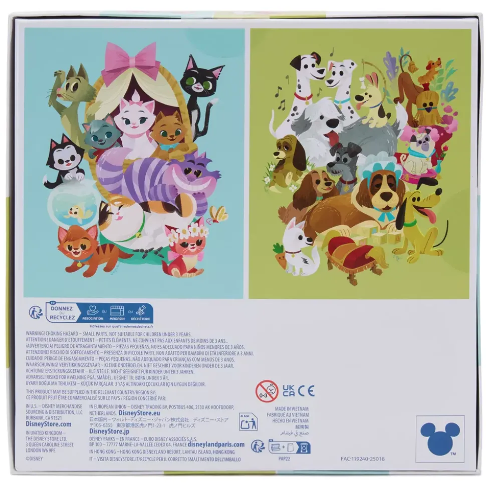 Puzzle 500 pièces double face Chats et chiens Disney