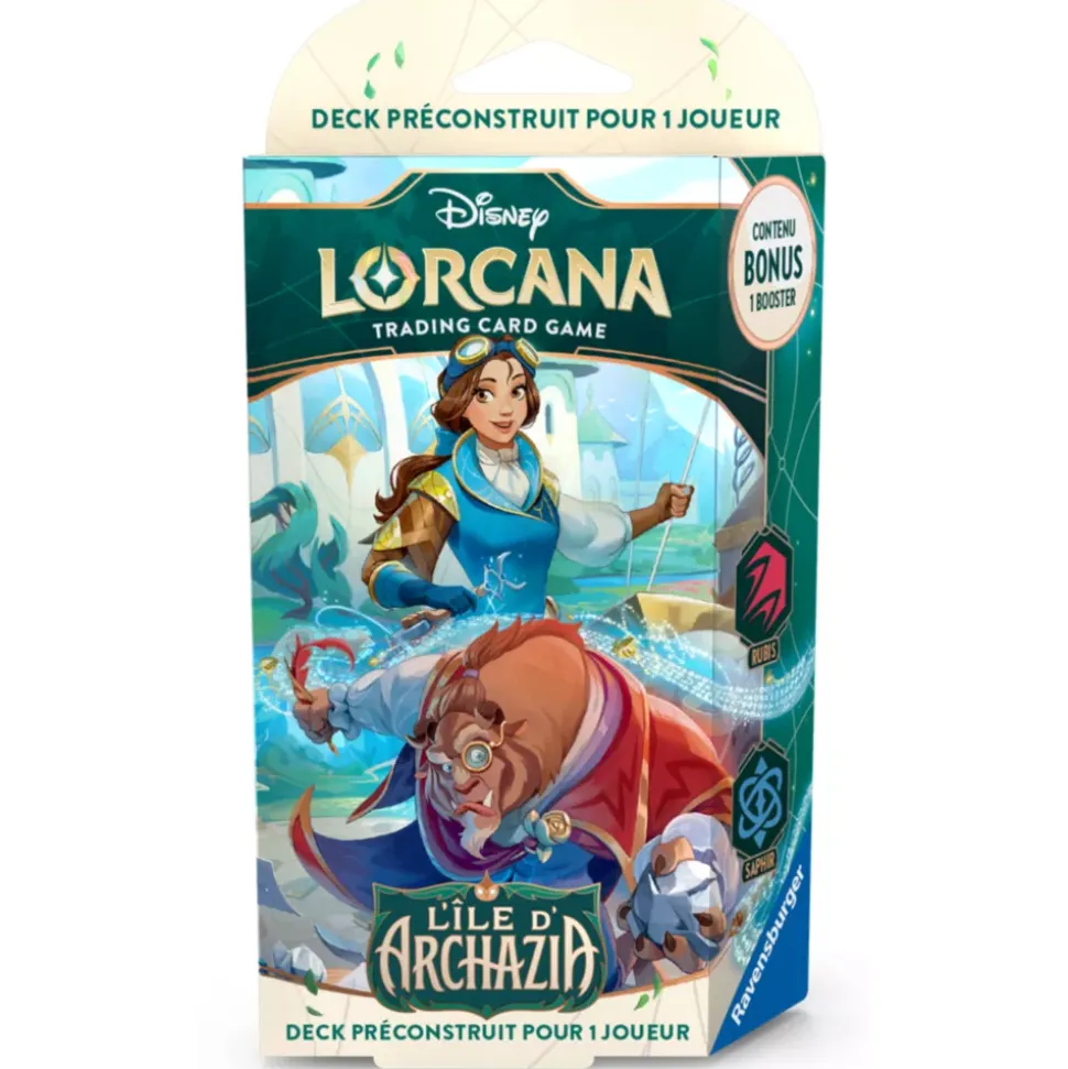 Ravensburger Deck de démarrage B, Rubis et Saphir, série nº 7, jeu de cartes à collectionner Disney Lorcana