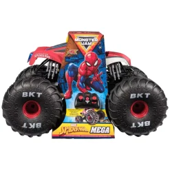 Spinmaster Monster Jam Monster Truck télécommandé Marvel Spider-Man géant, tout-terrain, plus de 60 cm de long, échelle 1:6