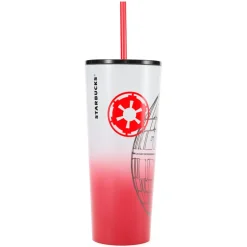Starbucks Gobelet avec paille en acier inoxydable Dark Vador, Star Wars