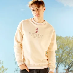 Sweat Porcinet couleur crème pour adultes, Winnie l'Ourson