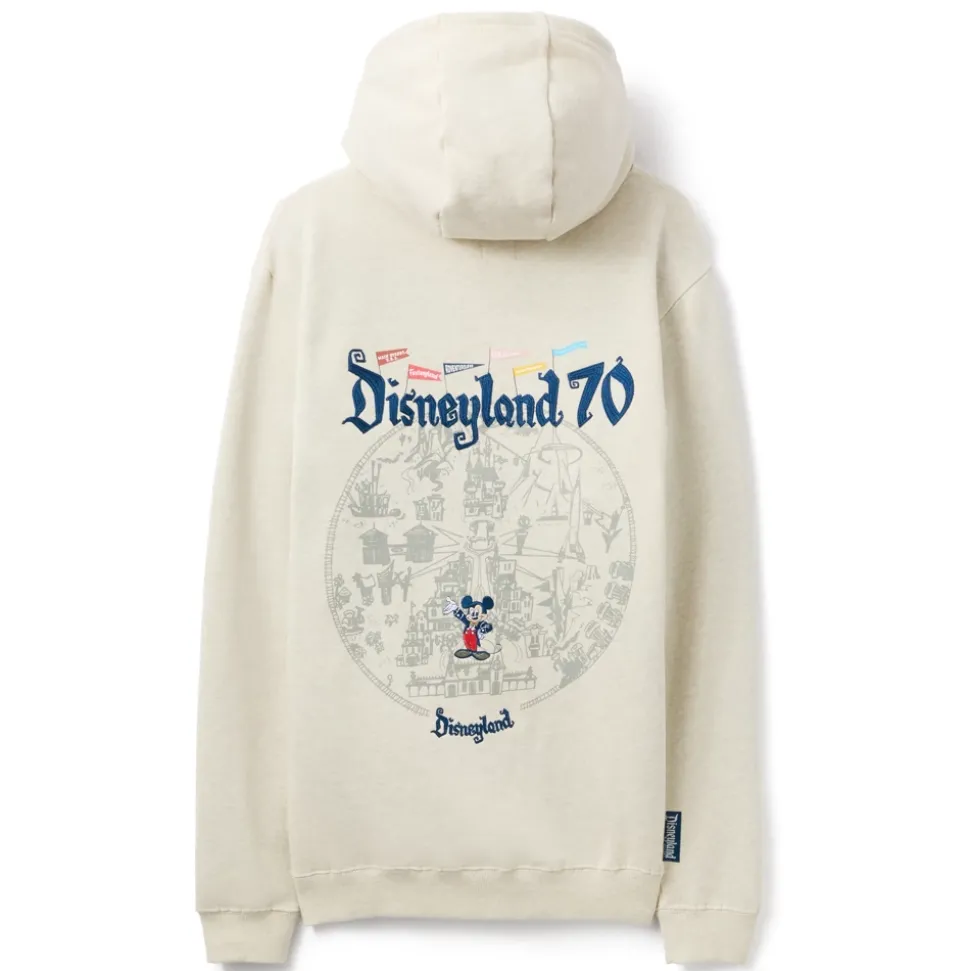 Sweat-shirt à capuche Mickey Mouse & Map Disneyland Resort 70th Anniversary pour adultes