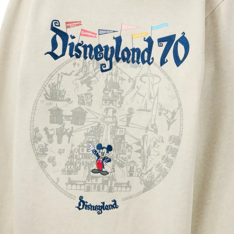 Sweat-shirt à capuche Mickey Mouse & Map Disneyland Resort 70th Anniversary pour adultes