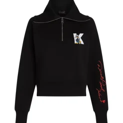 Sweat-shirt à demi-zip Disney x KARL LAGERFELD pour femmes