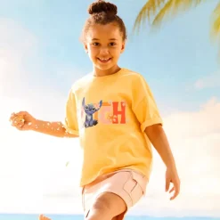 T-shirt Stitch jaune pour enfants, Lilo & Stitch