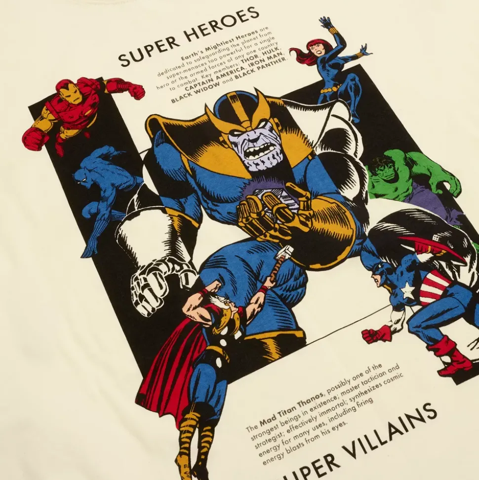 T-shirt Super-héros et Super-vilains Marvel Comics pour adultes